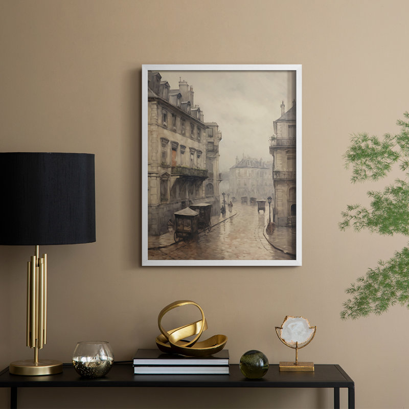 Vintage Landscape VI Framed Print - Solid Wood, 15" H x 12" W, White