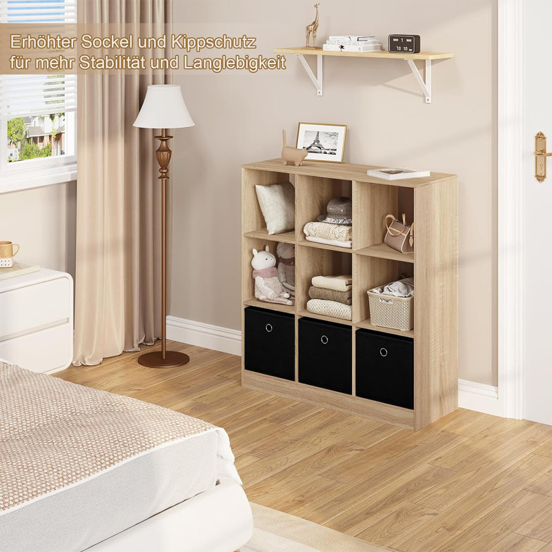 Nota 86.5cm H x 80cm W Cube Bookcase, Brown