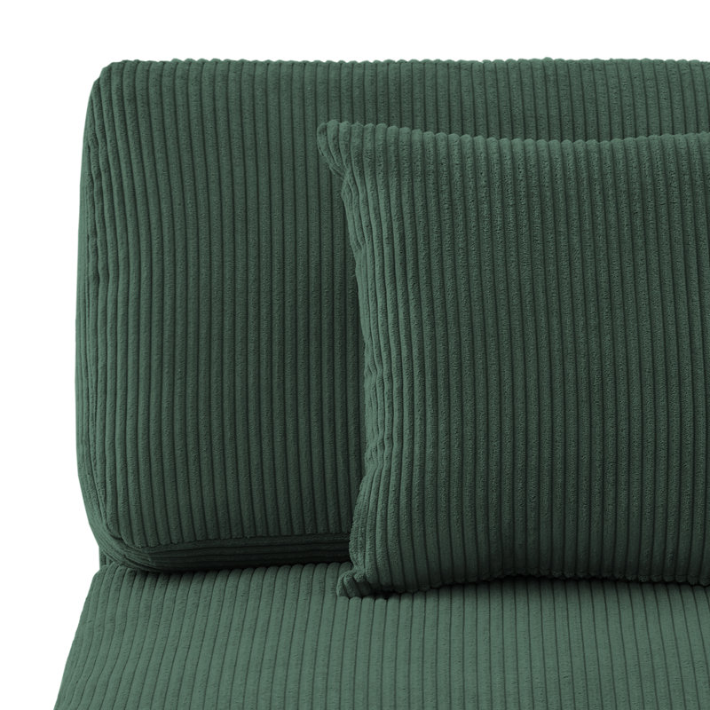 Fauteuil d'appoint en velours côtelé Milbrey, Vert forêt, Velours côtelé