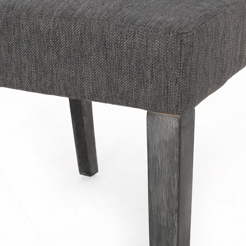 Chaise de salle à manger rembourrée, Gris anthracite