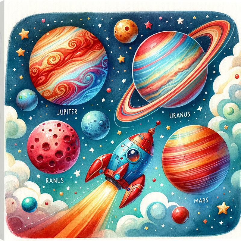Reproduction d'art sur toile, "Interplan cabinet Wonders Exploration", H 20 po x l 20 po x P 1,5 po