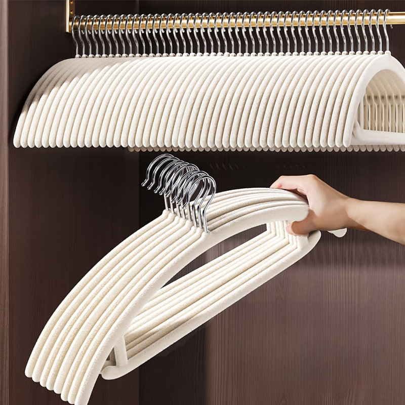 Cintres en velours antidérapant de qualité supérieure JOYBOS, robustes et minces, peu encombrants pour les manteaux, les pantalons et les vêtements délicats, idéal pour la maison, l'hôtel et le magasin de vêtements