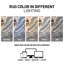 Tapis à poils longs Marble Swirl - bleu - velours moyen, élégant, facile à nettoyer-921308810