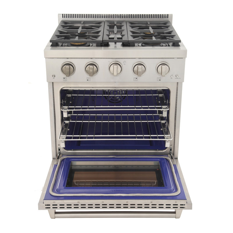 Kucht 30'' W Free Standing Range, Liquid Propane, Stainless Steel