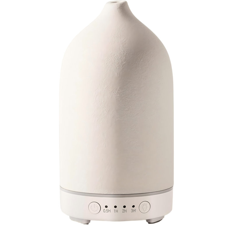 Diffuseur d'huiles essentielles en céramique 160 ml pour aromathérapie, blanc