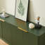 Buffet moderne incurvé moderne - 59 po avec 4 portes, pour salle à manger ou console multimédia - Mid-Century Organic Modern-1733127064-1734302386