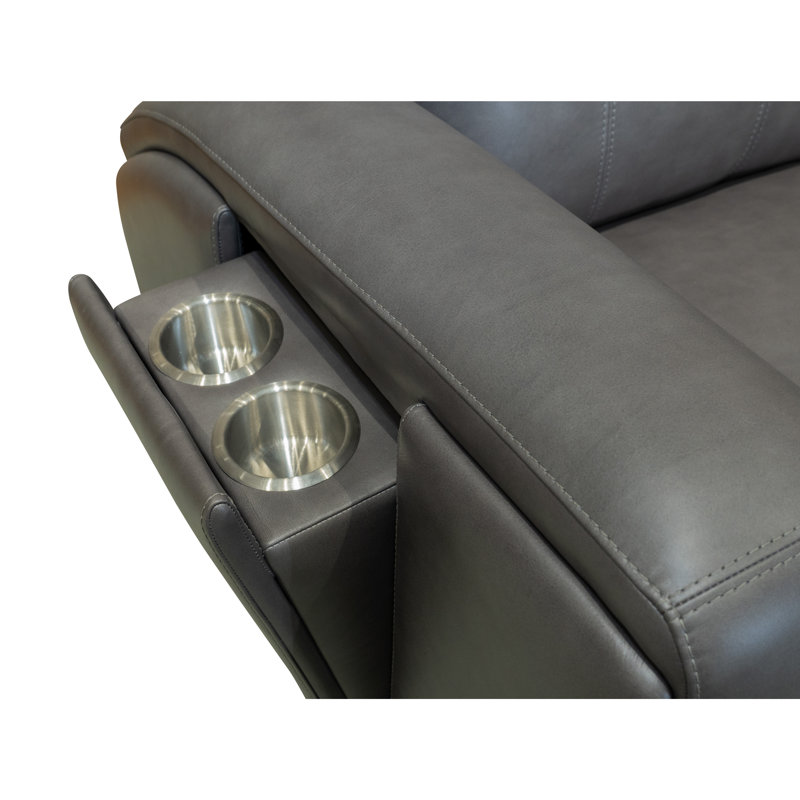 Harrison Power Reclining Sofa With Power Headrests & Lumbar, Gray