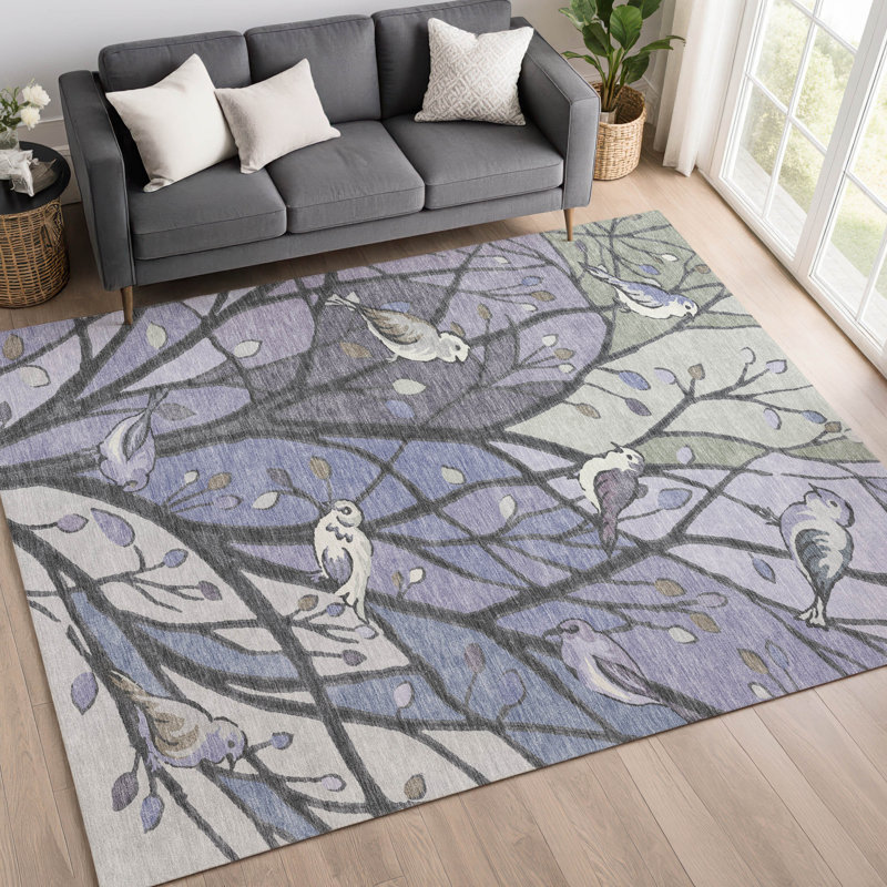 Tapis botanique intérieur / extérieur lavable à la machine Chantille ACN2336, Rectangle 9 pi x 12 pi