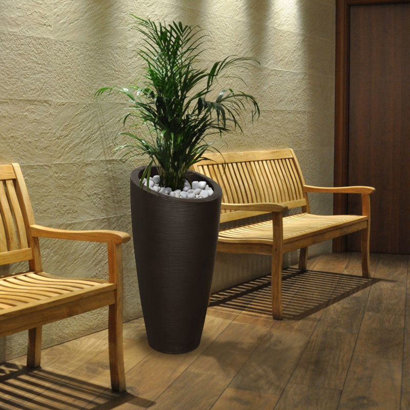 Jardinière en plastique Marazzi, Espresso, H 32 po x l 16 po x P 16 po