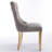 High Upholstered Dining Chair In Gray Velvet, 2 Chairs, With Golden Stainless Steel Plating Legs And Stunning Nailhead Trim Appearance, Sw1601gy Velvet Of 2, Gray, Appealing Trim,-773786291-773786298