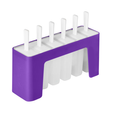 Tovolo Wavy Pop Molds With Tray (set Of 6) In White