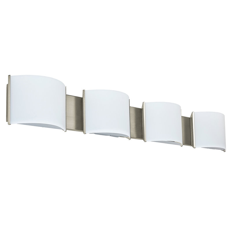 Applique murale 4 lumières DEL Grace, Nickel brossé