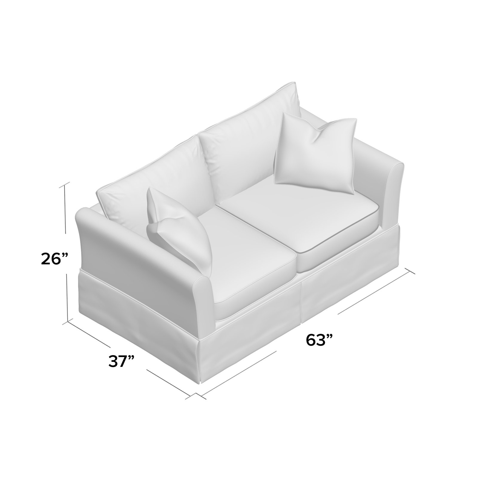 Shelby 63" Upholstered Loveseat, Bayou Flame Canvas