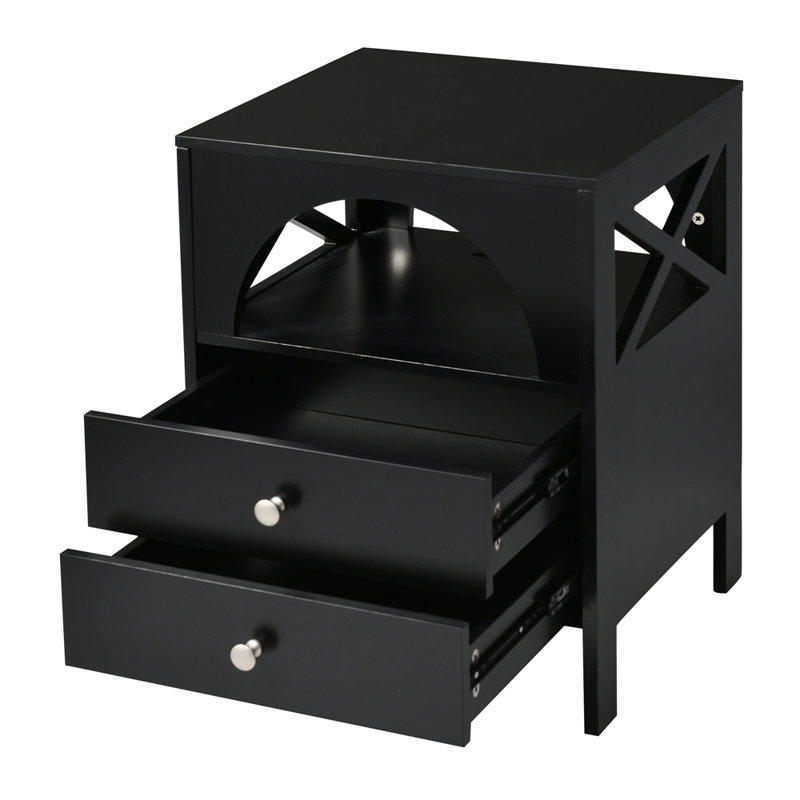 Table de chevet 2 tiroirs Caramont