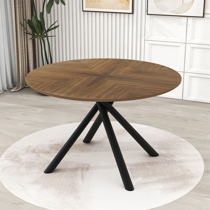 Geraro Round Dining Table with Cross Legs