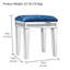 Mikayil Glass Mirrored Accent Stool Diamonds Vanity Stool-615641603