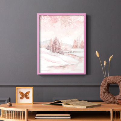 Blush Winter Framed Print - Solid Wood