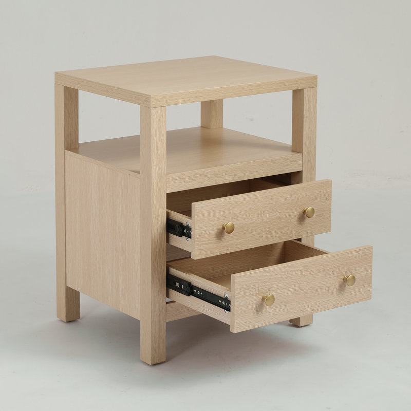 Table de chevet 2 tiroirs Sage, OAK, Ensemble de 2