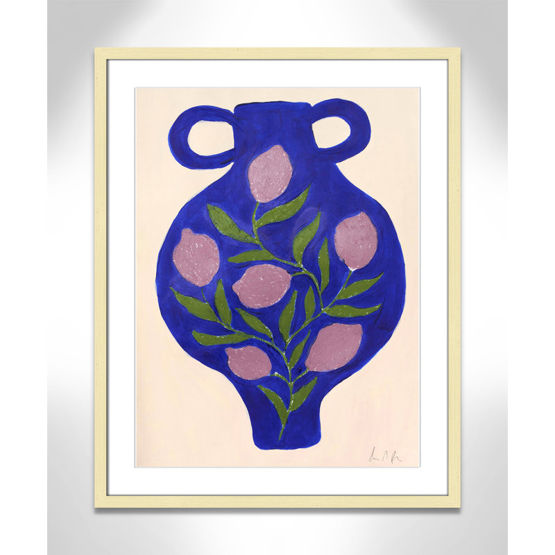 Vase n ° 03 par Camilla Bergqvist, H 29,5 po x l 23,5 po x P 1,25 po, Reproduction encadrée dorée avec passe-partout
