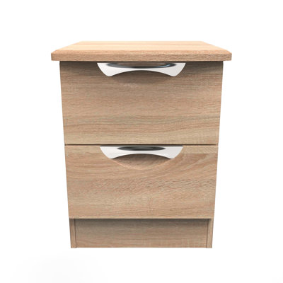 Bhodhini 2 Drawer Bedside Cabinet (Ready Assembled)