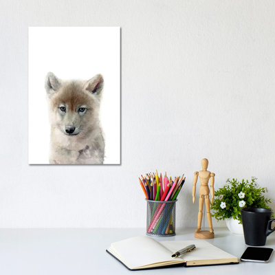 Baby Wolf - Wrapped Canvas Painting