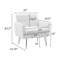 Fauteuil moderne rembourré avec pieds en métal doré (sans table)-428658037