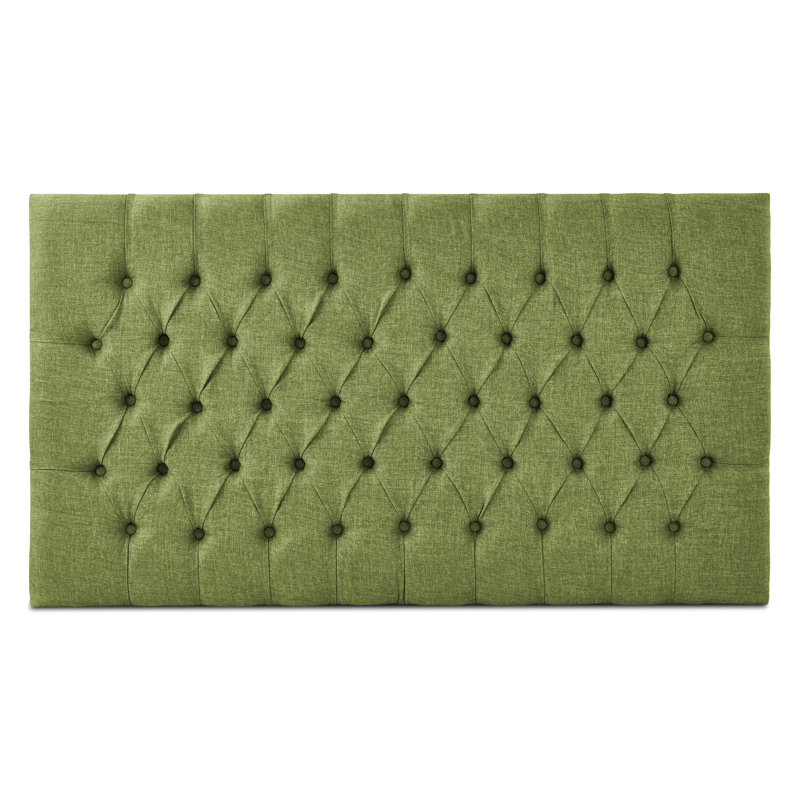 Breland Upholstered Headboard, Linoso Lime Green, Double (4'6)