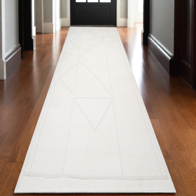 Tapis de couloir marocain ivoire 3 pi x 10 pi