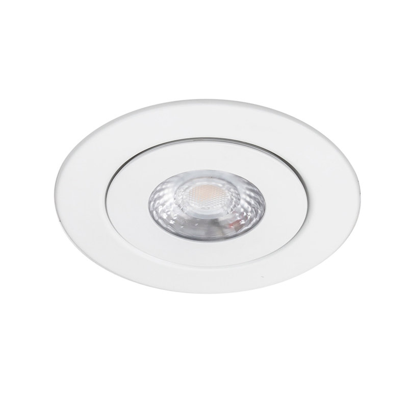 Lotos Selectable Color Temperature Dimmable Air-Tight IC Rated LED Canless Recessed Lighting Kit, 1.63" H x 6.85" W x 6.85" D