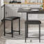 Tabourets de bar 18 po, ensemble de 6 tabourets de bar, tabourets courts rembourrés, tabourets de bar sans dossier, tabourets en cuir de polyuréthane pour cuisine, salle à manger, café, comptoir de bar