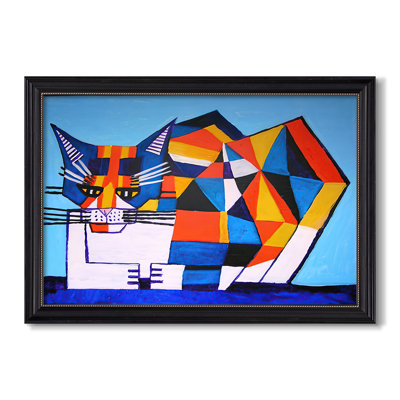 Cassie Thinking about Cubism-Philip Absolon-Custom Framed Canvas