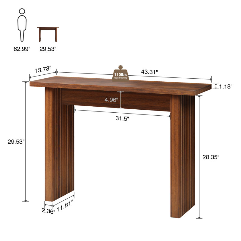 Console de 43,31 po, Noyer