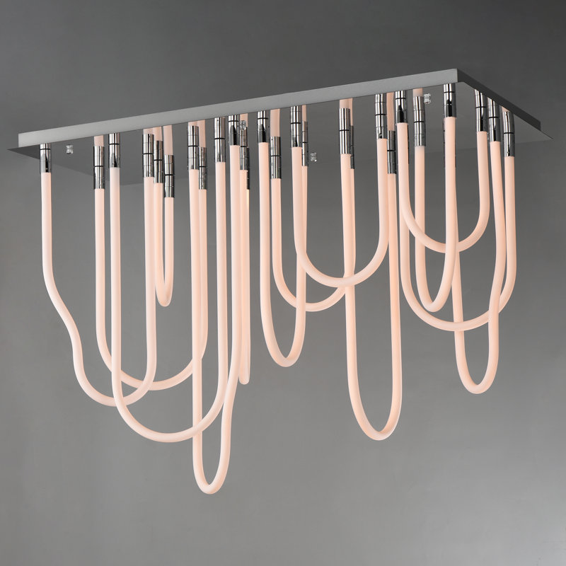 Lustre encastré Soleil, Chrome poli