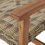 Ensemble de 2 fauteuils club d'extérieur en bois d'acacia et en osier avec coussins
