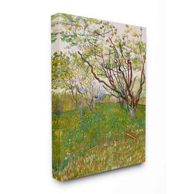« verger field green brown van gogh classic » par vincent van gogh, reproduction d’art