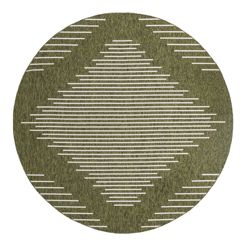 Tapis d'intérieur tissé à la machine Dex, Rond 13 pi