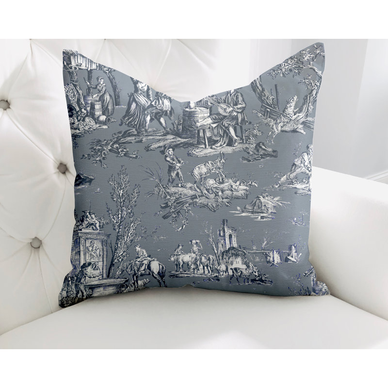  Housse de coussin en coton Eloise, L 17 po x H 17 po, Gris