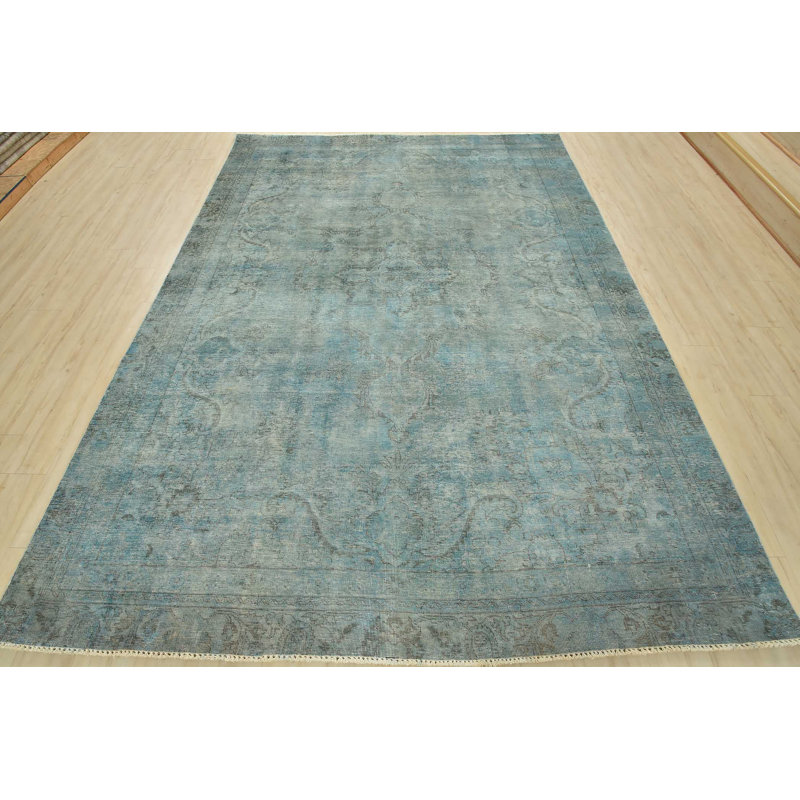 Tapis unique bleu de 8 pi 1 po x 11 pi One-of-a-Kind