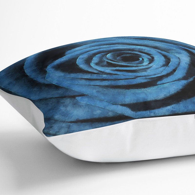 Pretty Rose Cushion with Filling, 55cm H x 55cm W x 20cm D, White
