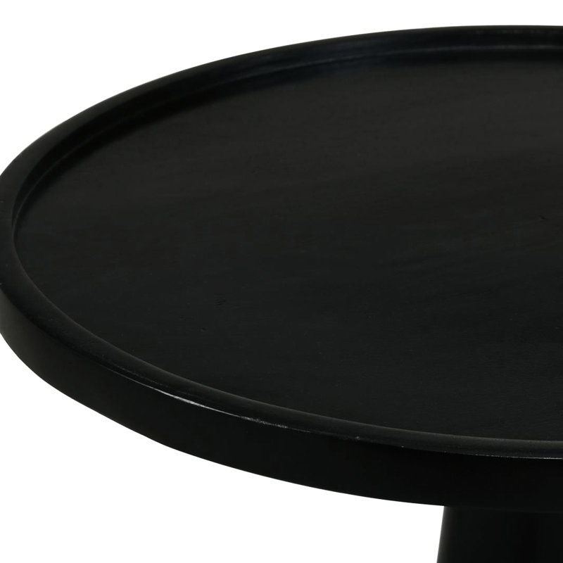 Table en bois de manguier 27 lb, teint noir, 20 x 20 x 24, teinture décorative rustique, 20 po de largeur x 24 po de hauteur
