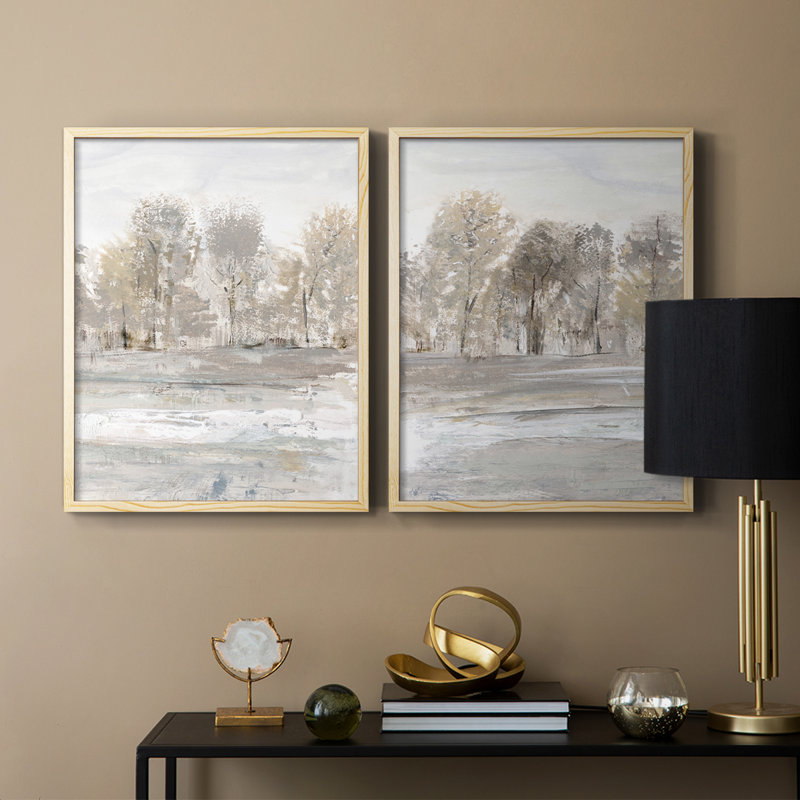 «Meadow's Edge I», reproduction encadrée de qualité supérieure - prête à être accrochée - aucun clou requis - aucun clou requis