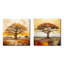 Arbre sauvage d'Afrique, ensemble de 2 reproductions d'art en métal-94023708