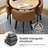 Modern Compact Round Dining Set With Marble Design – Perfect For Small Spaces-909290081-909290080