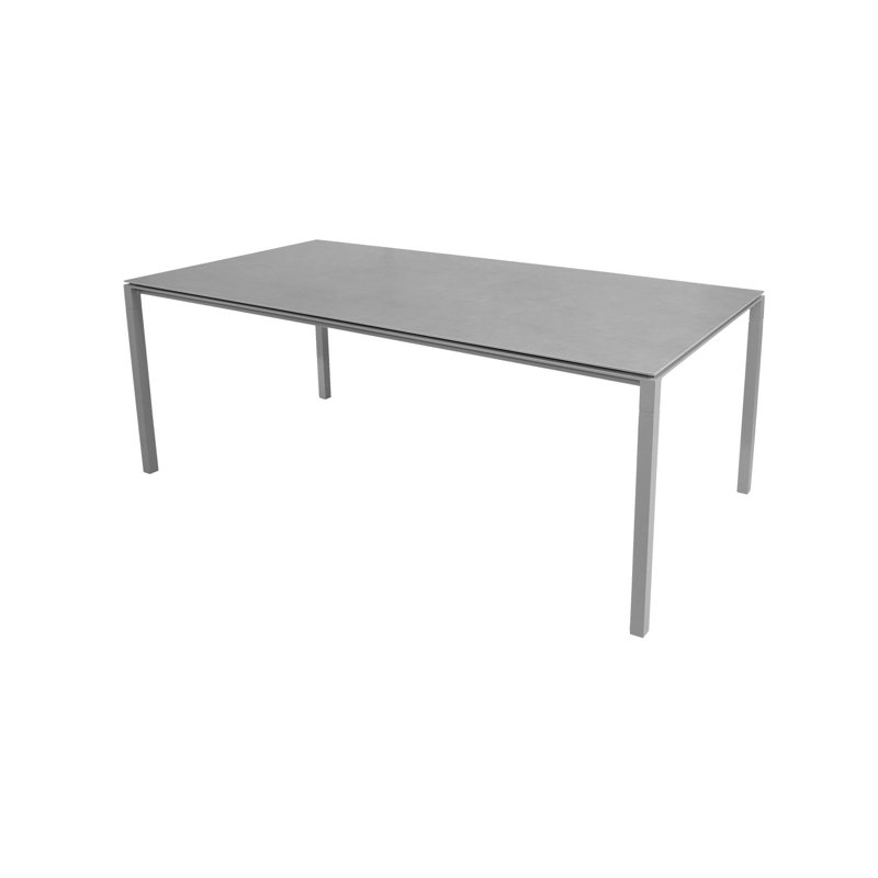 Rectangular Outdoor Dining Table ,, Light Gray/Concrete Gray, 39.4" W x 78.8" L x 28.8" H