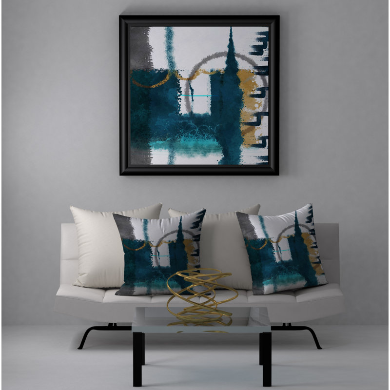 Housse de coussin décorative carrée Falling Joy, 24 po x 24 po
