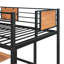 Lit mezzanine simple en métal avec bureau et tablette-473737702