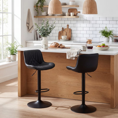Swivel Yes Upholstered Faux Leather Yes Bar Stool