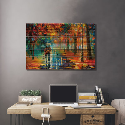 Impression d'automne sur bois par Leonid Afremov
