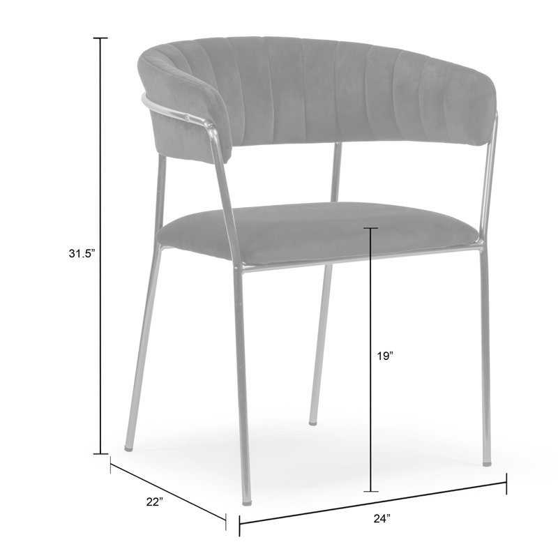 Fauteuil capitonné bleu Ophelia