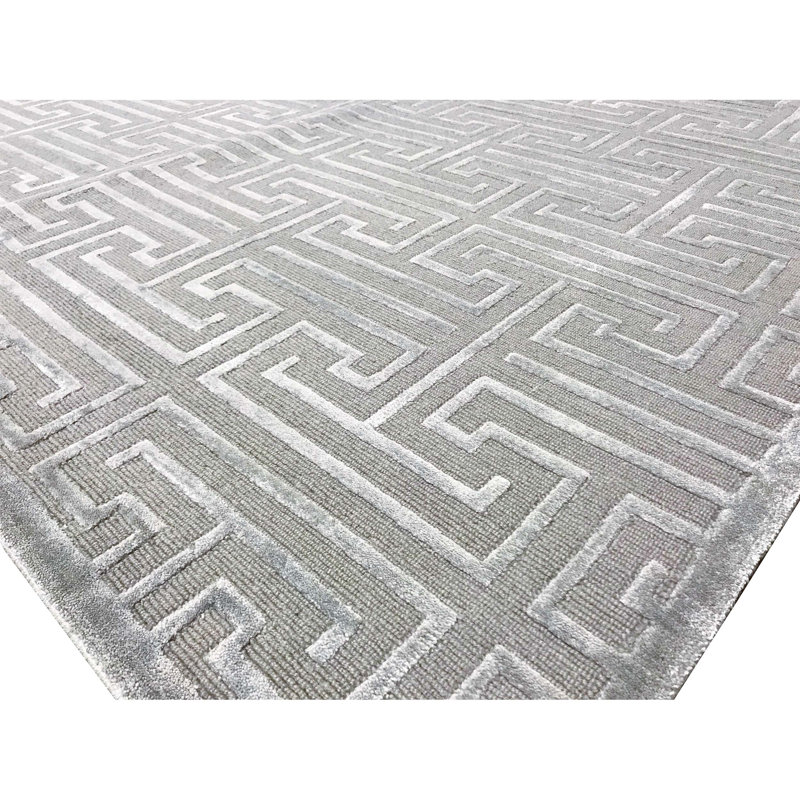 Windsom Geometric Area Rug in Brown